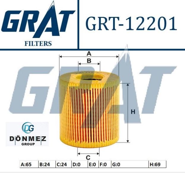 YAG FILTRESI KAGIT F. (PEUGEOT: 206-207-307 1.4 16V ET3J4 - 1.6 16V 04>  FIAT: FIORINO 1.4  FORD: TRANSIT V347 06>-CUSTOM 2.2TDCI 12>)